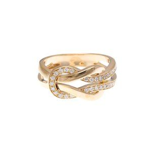 Fred Chance Infini Ring Half Diamond Pink Gold (18K) Fashion Diamond Band Ring